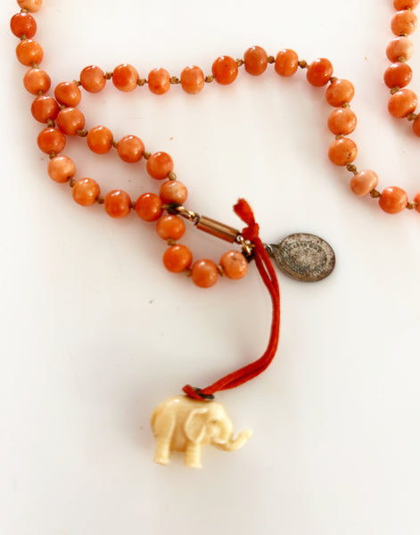 1800’s pale coral necklace