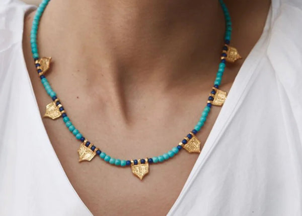 Riva Turquoise and Lapis necklace